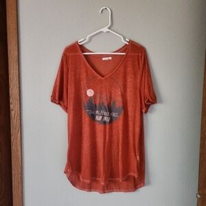 Maurices Rust Graphic V-Neck Tee